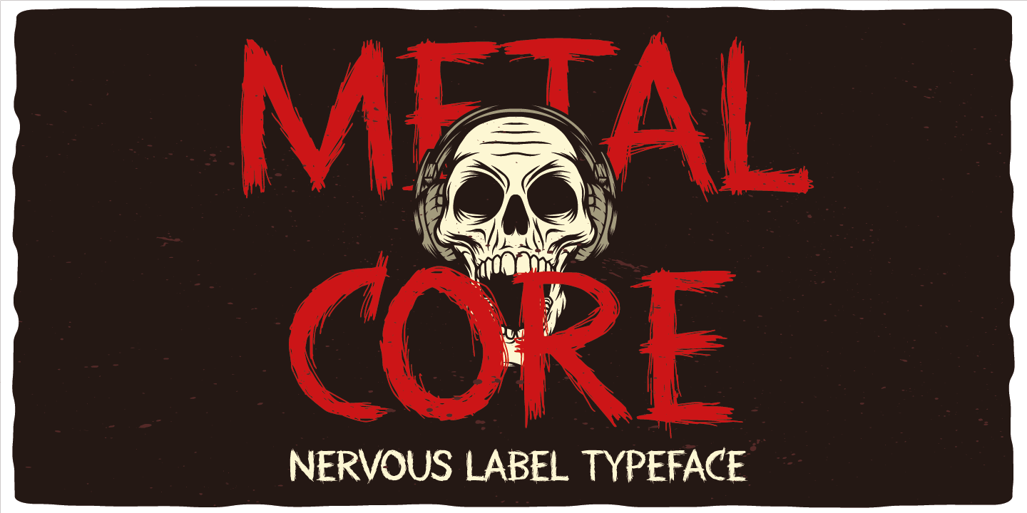 Metal Core Rough Font preview